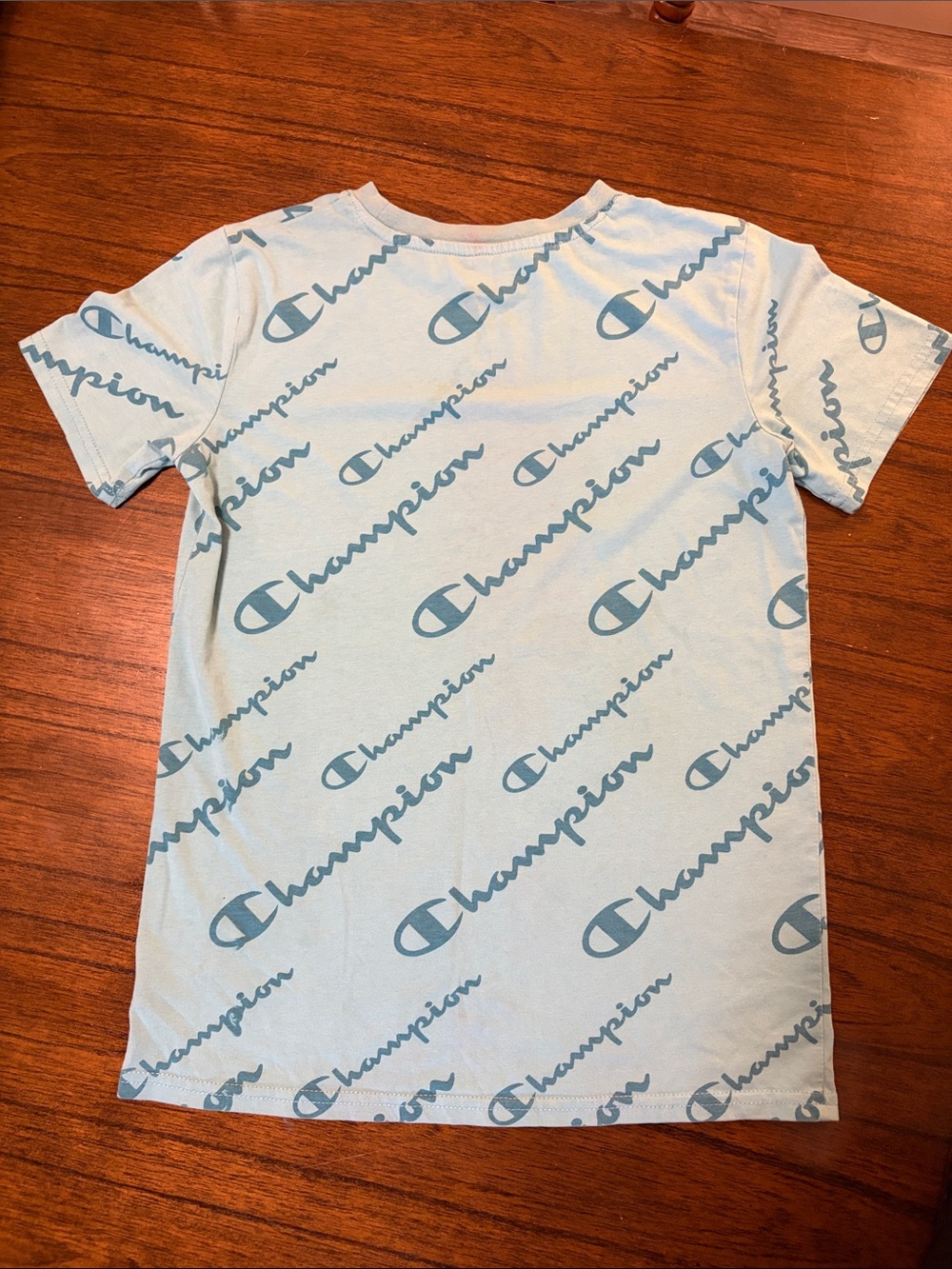Champion Light Blue Logo Print Tee - Picture 2 of 4